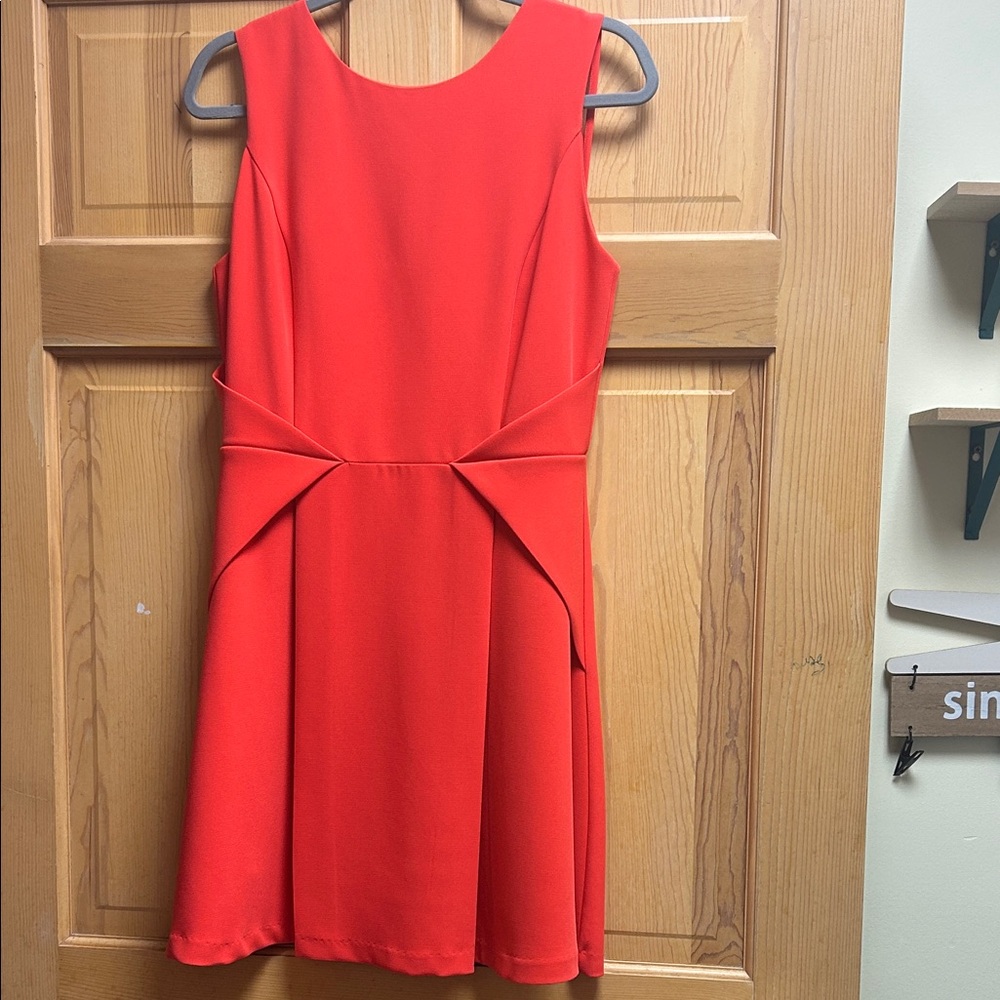 Adelyn Rae Pleated Waist Dress in Red